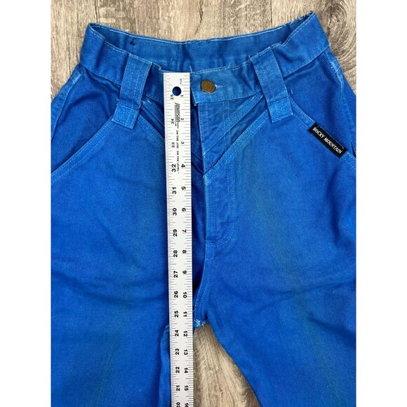 Rockies Denim - Vintage Womens Rockies Western High Rise Mom Royal Blue Denim Jeans Size 5/27